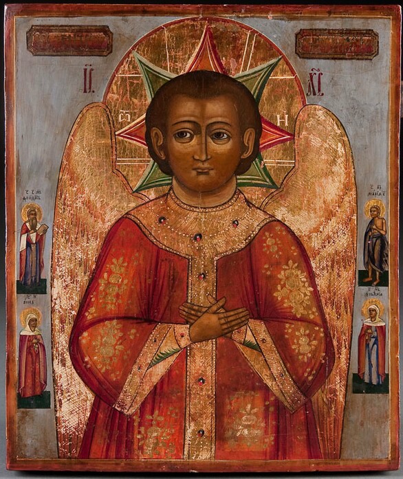 "Cristo del Beato silenzio", icona russa, tempera all'uovo su tavola, Russia centrale, fine XVIII sec.