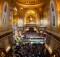 Believers listen as Russian Orthodox Patriarch Kirill serves the Christmas Mass in the Christ the Savior Cathedral in in Moscow, Russia, Friday, Jan. 6, 2017. Orthodox Christians celebrate Christmas on Jan. 7, in accordance with the Julian calendar. (AP Photo/Alexander Zemlianichenko)