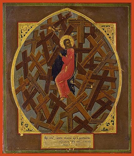 Icona di Cristo e “I misteri della Croce”, Russia, XIX sec.